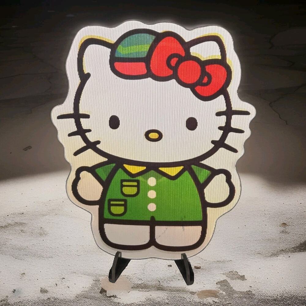 Hello Kitty Cute 3D Motion Lenticular Car Laptop Decal Sticker Peeker